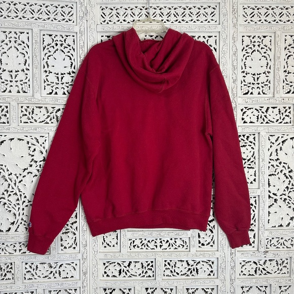 Y2K red Champion Boulder Colorado logo sweatshirt hoodie size large   Embroidere - Picture 9 of 10